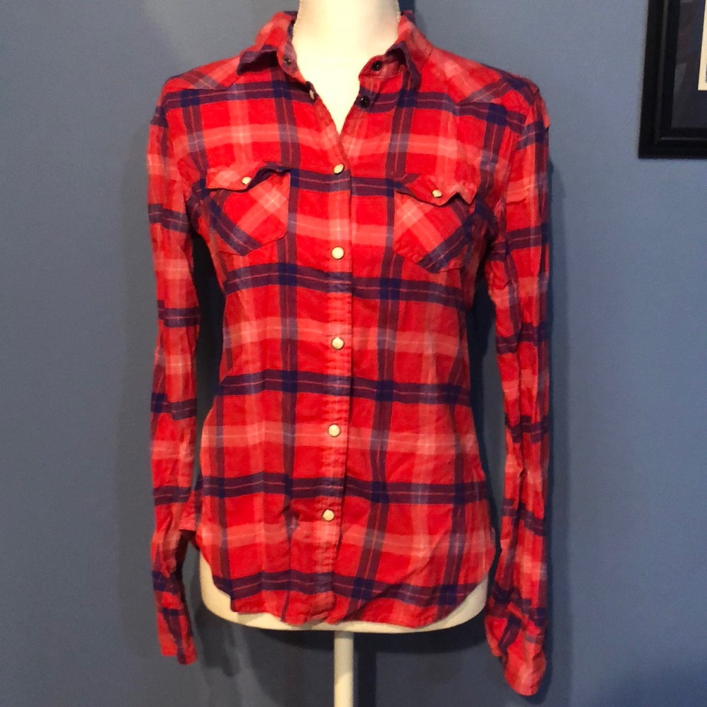 American Eagle Flannel Snap Shirt